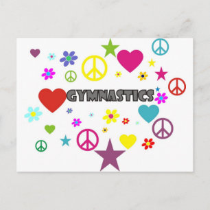 Carte Postale Gymnastique avec graphismes mixtes