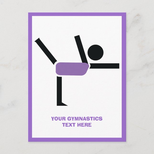 Carte Postale Gymnastique cadeaux, gymnastique artiste vertical (Devant)