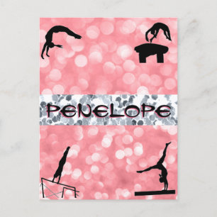 Carte Postale Gymnastique Féminine Événements Paillettes et Luxe