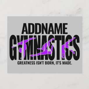 Carte Postale Gymnastique NOM Équipe acrobatique Gymnaste à ress