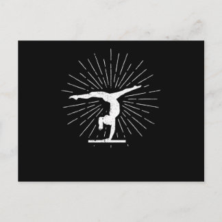 Carte Postale Gymnastique Silhouette Funny Gymnaste Sport