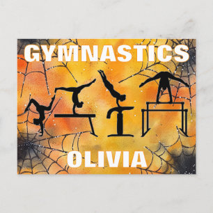 Carte Postale Gymnastique Toile d'araignée effrayante Halloween