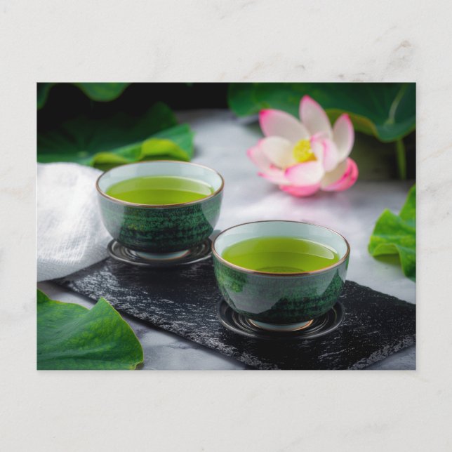 Carte Postale Gyokuro - Thé Vert - ZEN BOUDDHISME (Devant)