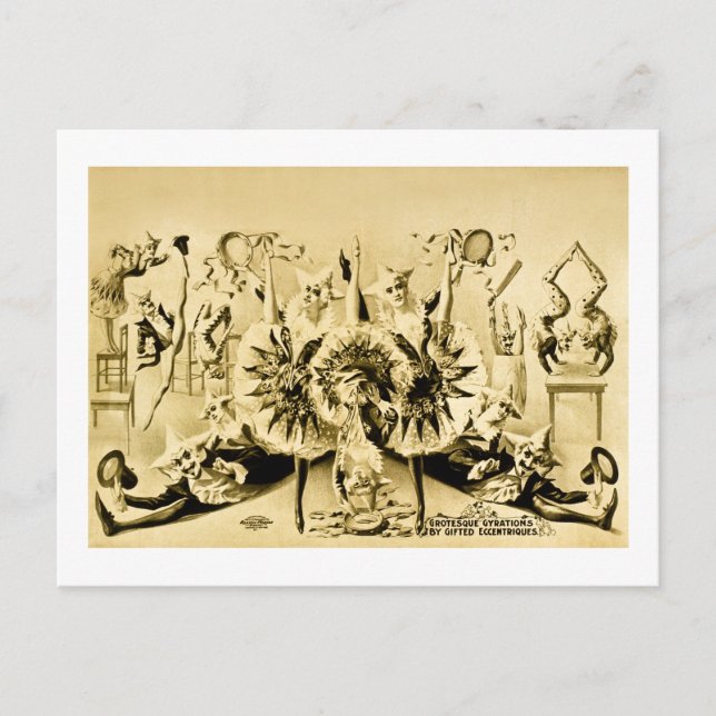 Carte Postale Gyrations grises par Eccentriques doués 1900 (Devant)