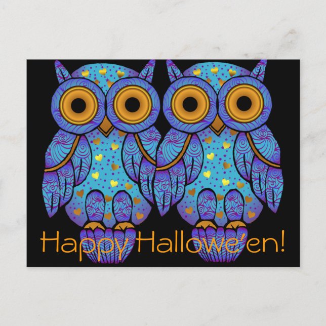 Carte postale H00t Owl Halloween (Devant)