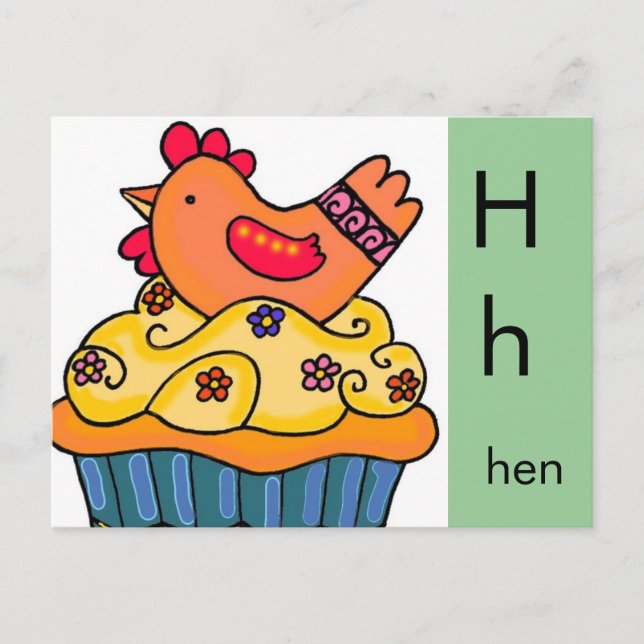 Carte Postale H est pour Hen (Devant)