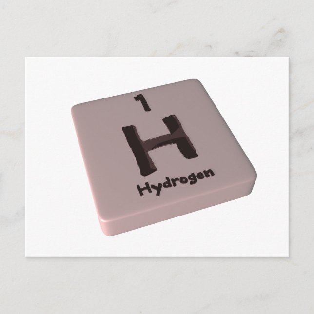 Carte Postale H Hydrogène (Devant)