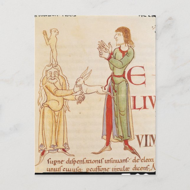 Carte Postale 'H' initial sous la forme de deux jurés (Devant)