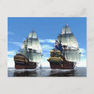 Carte Postale H M S Prince William et Escort