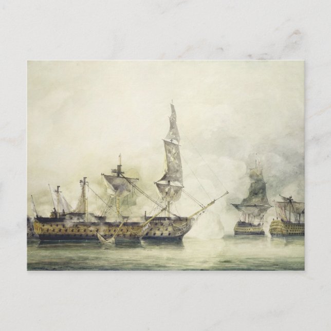 Carte Postale H.M.S. Victory at the Battle of Trafalgar, 1805 ( (Devant)