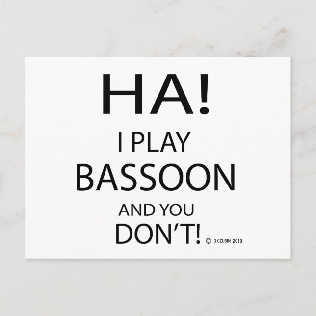 Carte Postale Ha Bassoon (Devant)