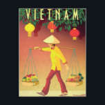 Carte Postale Ha Long Bay Vietnam Travel Vintage saigon<br><div class="desc">vintage,  rétro,  voyage,  moderne,  aquarelle,  asie,  Ha Long,  Vietnam,  saigon, </div>