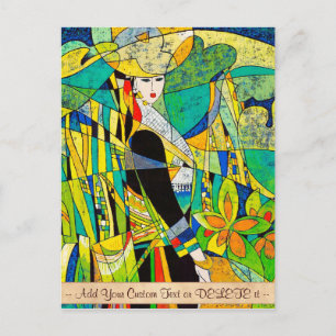 Carte Postale Habille Ping Hao oriental peinture abstraite art