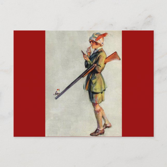 Carte Postale Habillé Pour La Chasse (Devant)