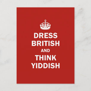 Carte Postale Habillez les Anglais et pensez Yiddish