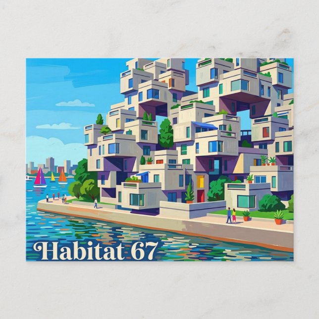 Carte Postale Habitat 67 Canada (Devant)
