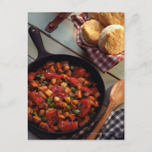 Carte Postale Hachage de viande et de pommes de terre avec biscu