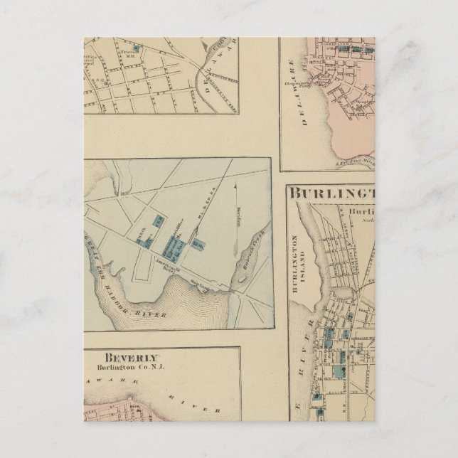 Carte Postale Haddonfield, Gloucester City, Burlington (Devant)