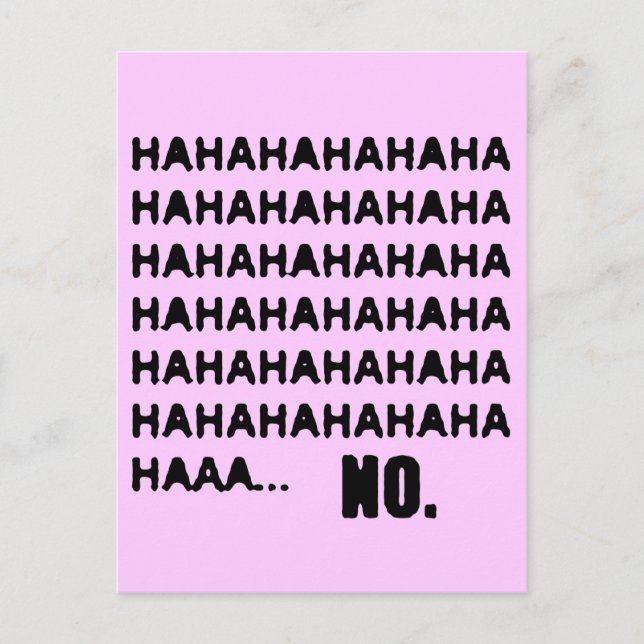 CARTE POSTALE HAHAHA... NON (Devant)
