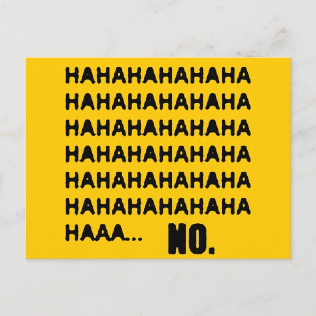 CARTE POSTALE HAHAHA... NON (Devant)