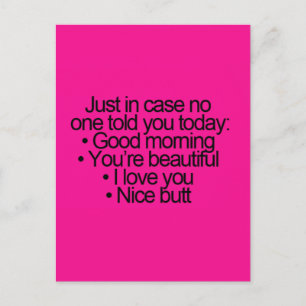 CARTE POSTALE    HAHAHAHAHAGOOD MATIN VOUS ÊTES BEAU AMOUR VOUS