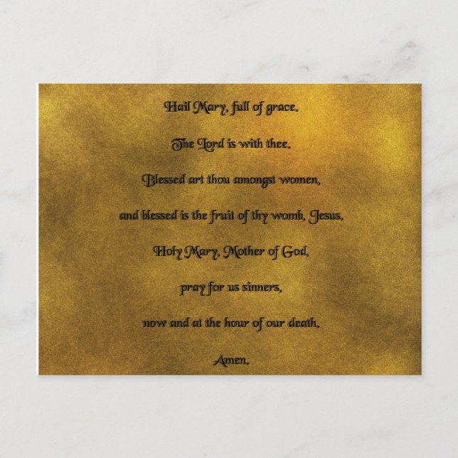 Carte postale Hail Mary (Devant)
