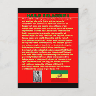 Carte Postale Haile Selassie Discours de guerre célèbre à l'ONU