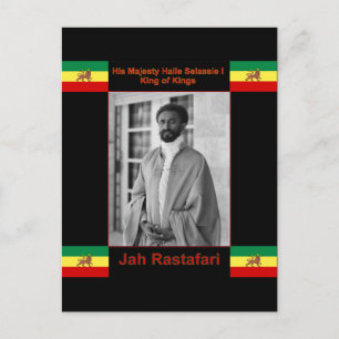 Carte Postale Haile Selassie le Lion de Juda, Jah Rastafari
