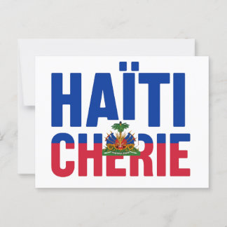 Carte Postale Haïti Chérie - Drapeau haïtien