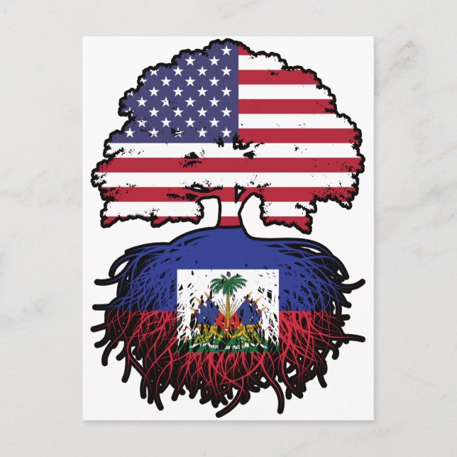 Carte Postale Haïti Haïti Amérique États-Unis Drapeau des racine (Devant)