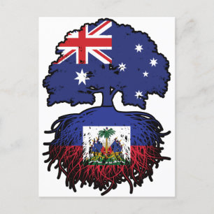 Carte Postale Haïti Haïti Australie Australie drapeau des racine