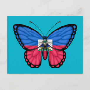 Carte Postale Haitian Butterfly Flag