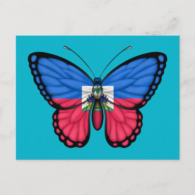 Carte Postale Haitian Butterfly Flag (Devant)
