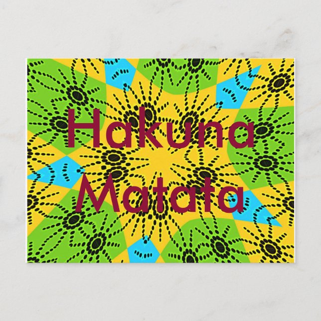 Carte postale Hakuna Matata (Devant)