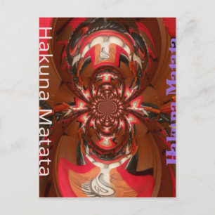 Carte Postale Hakuna Matata Halloween Masque Kaleidoscope Abstra