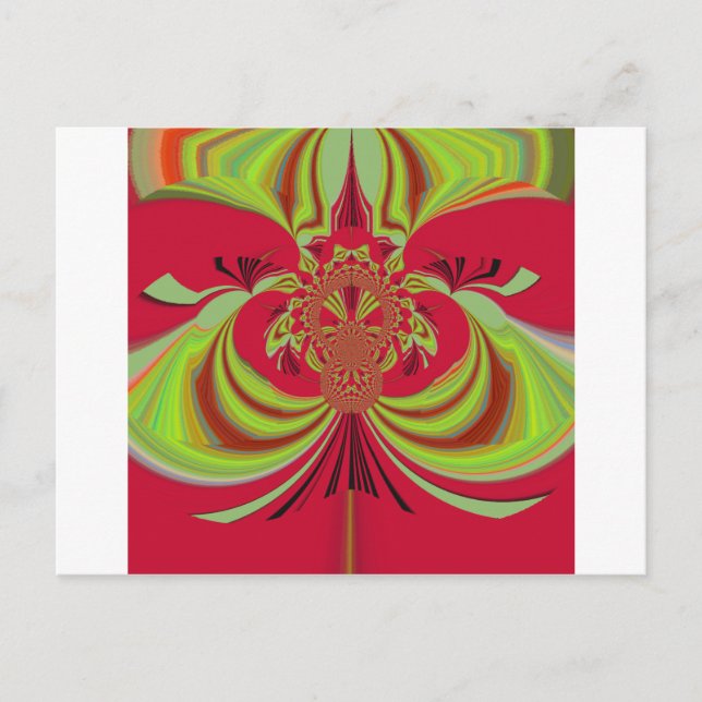 Carte Postale Hakuna Matata red yellow design (Devant)