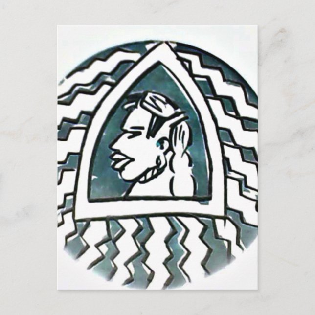 Carte Postale Hakuna Matata Style Triangle Bleu.png (Devant)