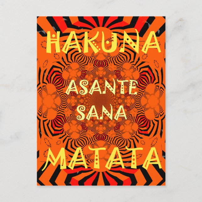 Carte Postale Hakuna Matata Uniquement Dernier Patter (Devant)