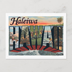 Carte Postale Haleiwa, Hawaii - Scènes de grandes lettres