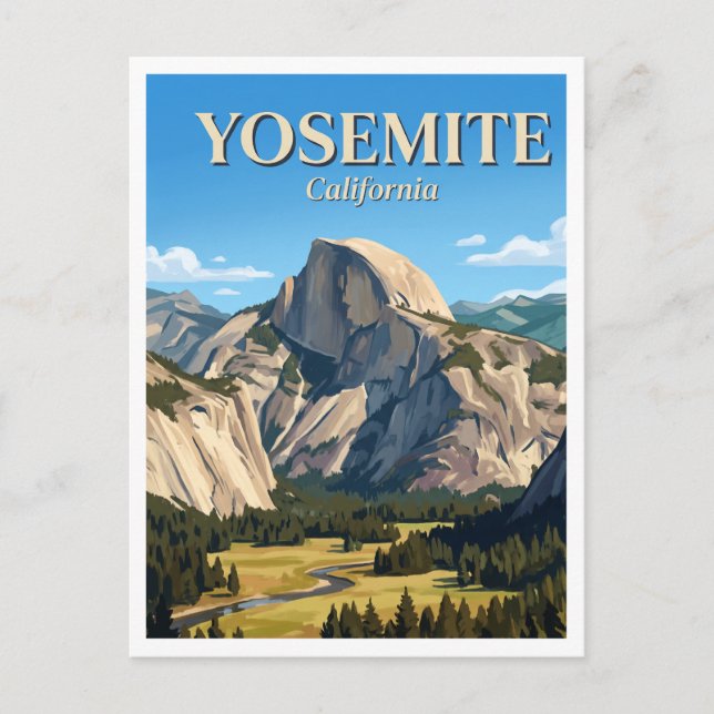 Carte Postale Half Dome Yosemite (Devant)