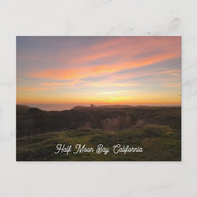 Carte Postale Half Moon Bay California Sunset (Devant)