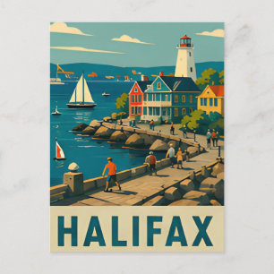 Carte Postale ⚓ HALIFAX — Phare et vie du port atlantique