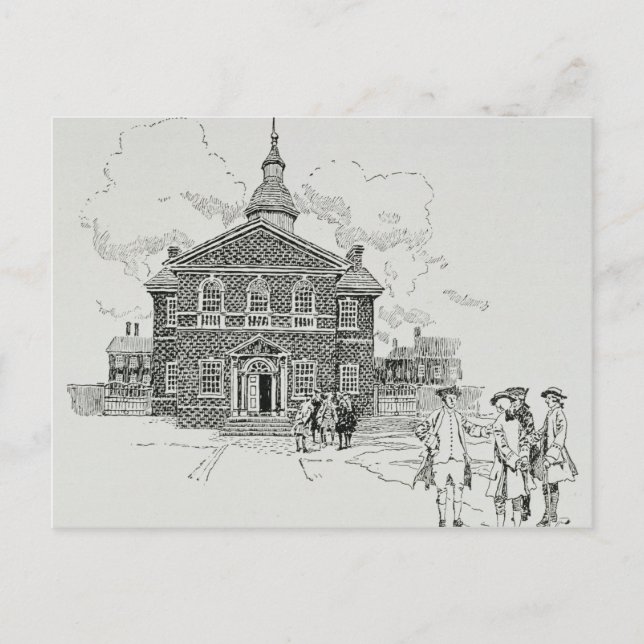 Carte Postale Hall du charpentier Philadelphie (Devant)