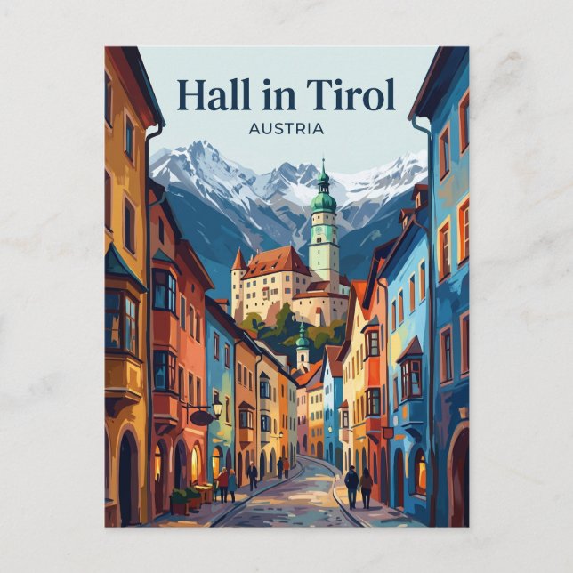 Carte Postale Hall en Tyrol Autriche (Devant)