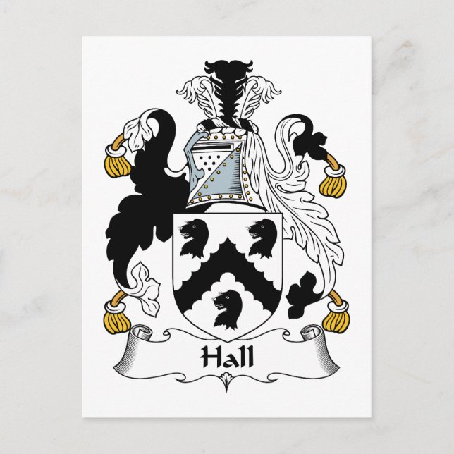 Carte Postale Hall Family Crest (Devant)