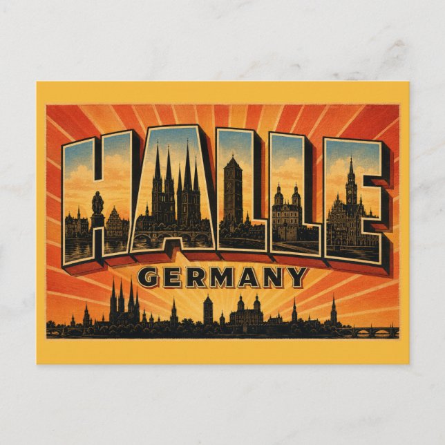 Carte Postale Halle Allemagne Marktkirche (Devant)