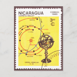 Carte Postale Halleys Comet Planètes intérieures