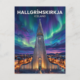 Carte Postale Hallgrímskirkja Islande
