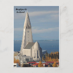 Carte Postale Hallgrímskirkja, Reykjavik, Islande