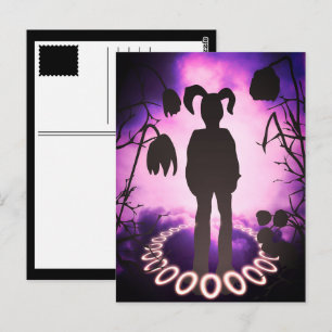 Carte Postale hallo d'oeuf de pâques de singi lapin